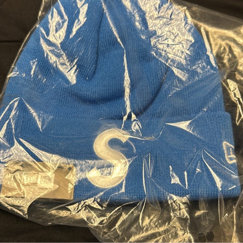 Supreme Bright Blue Knit Beanie with Logo
